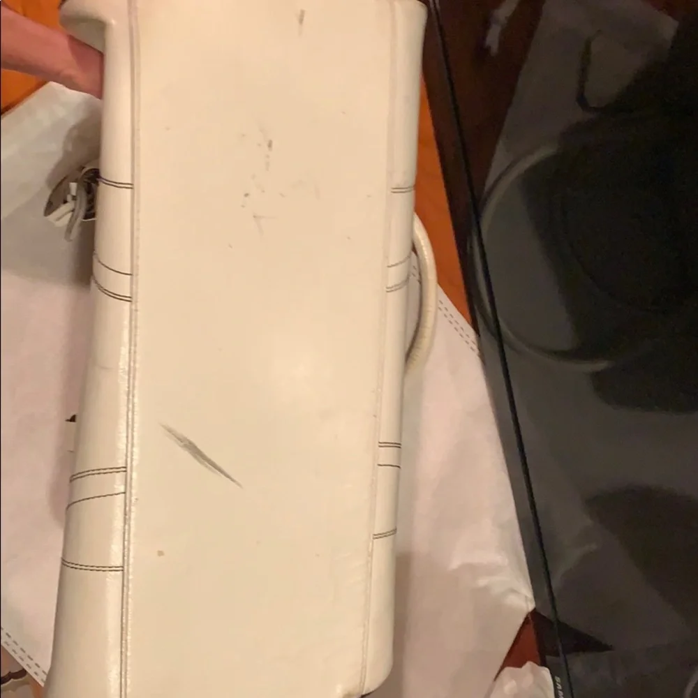 Authentic PRADA 90s Vintage White Satchel/Bag - Picture 7 of 13